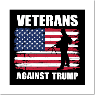 Veterans Against Trump American Flag Military Vet Posters and Art